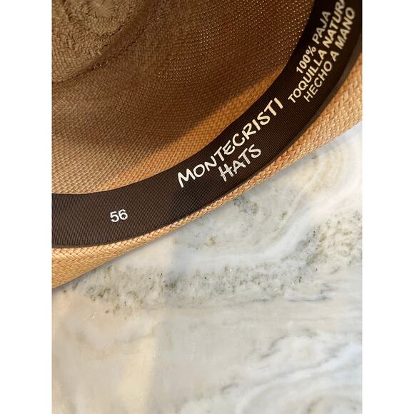 Montecristi Straw Fedora Hat Medium Brown - Picture 7 of 7